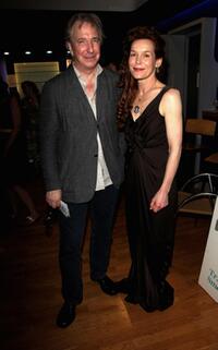 Alan Rickman and Alice Krige at the UK premiere of "Skin" in aid of the Filmaid International.