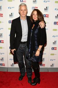 John Slattery and Talia Balsam at the 2008 Stand Up For Heroes: A Benefit for the Bob Woodruff Foundation.