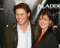 Brian Krause and guest arrive at the 2005 Radio Music Awards.