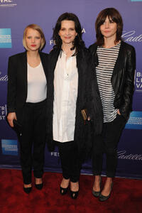 Joanna Kulig, Juliette Binoche and director Malgoska Szumowska at the premiere of "Elles" during the Tribeca Film Festival 2012 in New York.