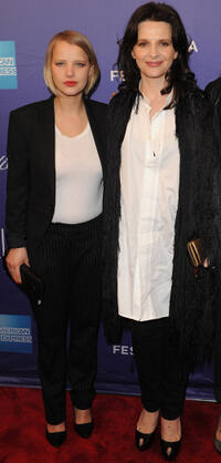 Joanna Kulig and Juliette Binoche at the premiere of "Elles" during the Tribeca Film Festival 2012 in New York.