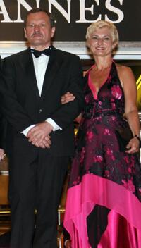 Miroslav Krobot and Guest at the screening of "The Man from London" during the 60th edition of the Cannes Film Festival.