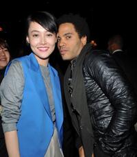 Rinko Kikuchi and Lenny Kravitz at the "The Crossing" gala event.