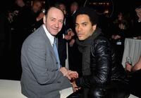 Kevin Spacey and Lenny Kravitz at the "The Crossing" gala event.