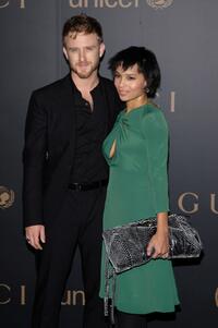 Ben Foster and Zoe Kravitz at the reception to benefit UNICEF hosted by Gucci during the Mercedes-Benz Fashion Week Fall 2008.
