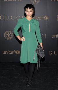 Zoe Kravitz at the reception to benefit UNICEF hosted by Gucci during the Mercedes-Benz Fashion Week Fall 2008.