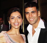 Deepika Padukone and Akshay Kumar at the UK premiere of "Chandni Chowk To China."