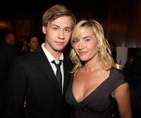 David Kross and Kate Winslet at the premiere of "The Reader."
