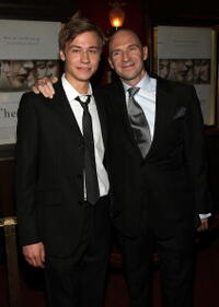 David Kross and Ralph Fiennes at the premiere of "The Reader."