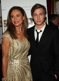 Lena Olin and David Kross at the premiere of "The Reader."