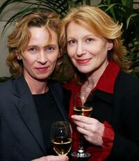 Claudia Mueller and Maren Kroymann at the People's Night Volkswagen party.