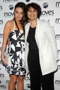 Mila Kunis and Mamoonah Yaqub at the New York Moves Art and Design Issue launch party.