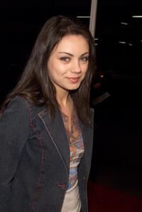 Mila Kunis at the premiere of "Slackers."