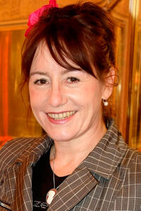 Ulrike Krumbiegel at the Germany premiere of "Die Woelfe."
