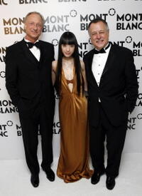 Lutz Bethge, Chiaki Kuriyama and Wolff Heinrichsdorff at the Montblanc "Night Of The Stars" Gala.