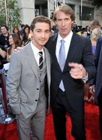 Shia LaBeouf and Director Michael Bay at the premiere of "Transformers: Revenge Of The Fallen." 
