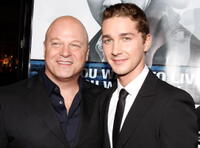 Michael Chiklis and Shia LaBeouf at the premiere of "Eagle Eye."