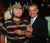 Tyler Labine and Ray Wise at the CW Television Critics Association Press Tour party.