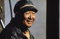 Akira Kurosawa on the set of "Ran."