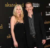 Casey LaBow and Guest at the California premiere of "Skateland."
