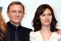 Daniel Craig and Olga Kurylenko at the press conference of "Quantum of Solace."