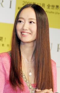 Youki Kudoh at the press conference to promote "Sayuri."