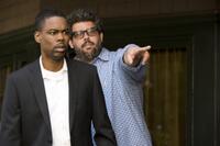 Chris Rock and director Neil LaBute on the set of "Death at a Funeral."