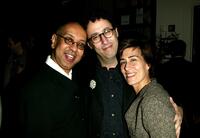 George C.Wolfe, Tony Kushner and Jeanine Tesori at the after party of the play opening of "Caroline, or Change."