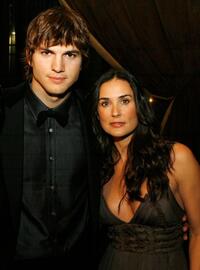 Ashton Kutcher and Demi Moore at the AFI FEST during the opening night gala of "Bobby" after party.