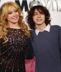 Hilary Duff and Adam Lamberg at the premiere of "The Lizzie McGuire Movie."