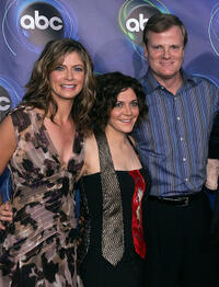Gillian Vigman, Alison Quinn and Jerry Lambert at the ABC TCA party in California.
