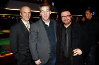 Director Seth Barrish, Mike Birbiglia and Nathan Lane at the opening night celebration of "Sleepwalk With Me."