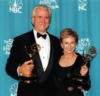 John Larroquette and Cloris Leachman at the 50th Annual Primetime Emmy Awards.