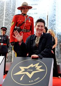 k.d. lang at the 2008 Canada's Walk of Fame.