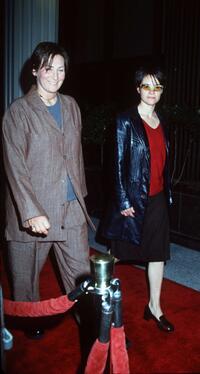 k.d. lang and Leisha Hailey at the premiere of "Six Days, Seven Nights."