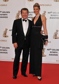 Martin Lamotte and Karine Belly at the Golden Nymph Awards ceremony during the 2008 Monte Carlo Television Festival.