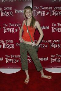 Brie Larson at the grand opening of The Twilight Zone Tower of Power ride.