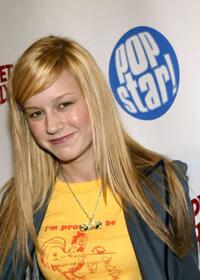 Brie Larson at the Popstar Magazines album release party of "Beautiful Soul."