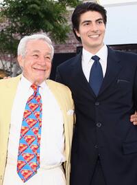 Jack Larson and Brandon Routh at the premiere of "Superman Returns."