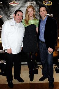 Emeril Lagasse, Chandra Johnson and Jimmie Johnson at the NASCAR Evening with Emeril Lagasse.