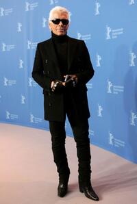 Karl Lagerfeld at the photocall of "Lagerfeld Confidential" during the 57th Berlin International Film Festival (Berlinale).