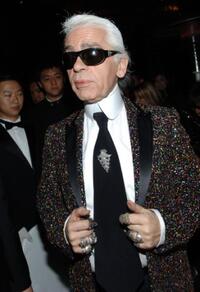 Karl Lagerfeld at the FENDI Great Wall Of China Fashion Show After Show Party.