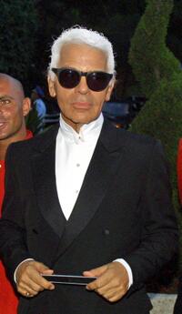 Karl Lagerfeld at the traditional Red Cross Gala.