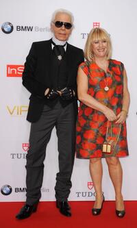 Karl Lagerfeld and Patricia Rikiel at the Viper Awards.