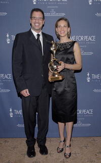 Richard LaGravenese and Hilary Swank at the Time for Peace Awards.