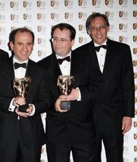 Armando Iannucci, Simon Blackwell and Chris Langham at the British Academy Television Awards 2006.