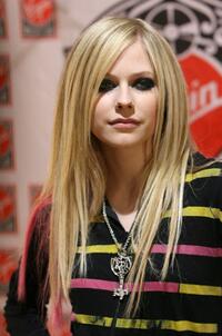 Avril Lavigne at the in-store appearance for her new album "The Best Damn Thing."