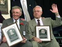 Phil Niekro and Tommy Lasorda at the Nation Baseball Hall of Fame.