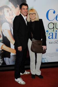Marc Lavoine and Mireille Darc at the premiere of "Celle que j'aime."