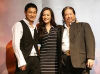 Andy Lau, Maggie Quigley and Director Sammo Hung at the news conference of "Three Kingdoms: Resurrection of the Dragon."